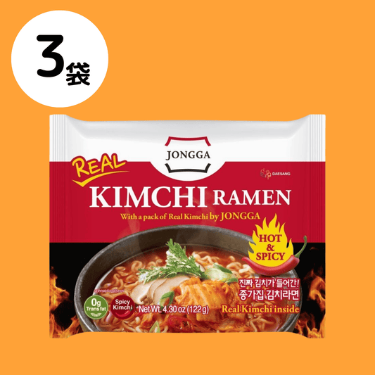 宗家 キムチラーメン 122g×3袋｜即席麺｜時短｜炒めキムチ